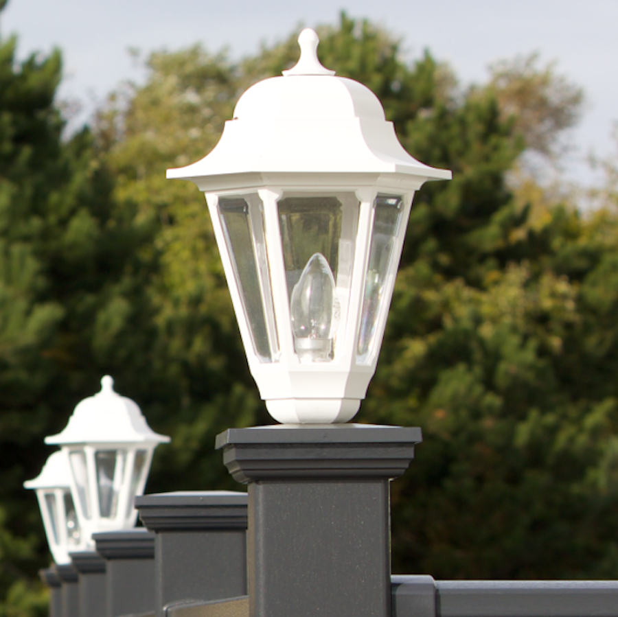 Wired top post lights